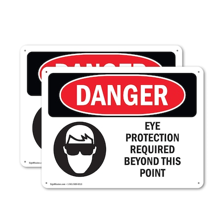 Signmission 7 in Height, 10 in Width, Plastic, Rectangle OS-2PACK-DS-P-710-L-1226